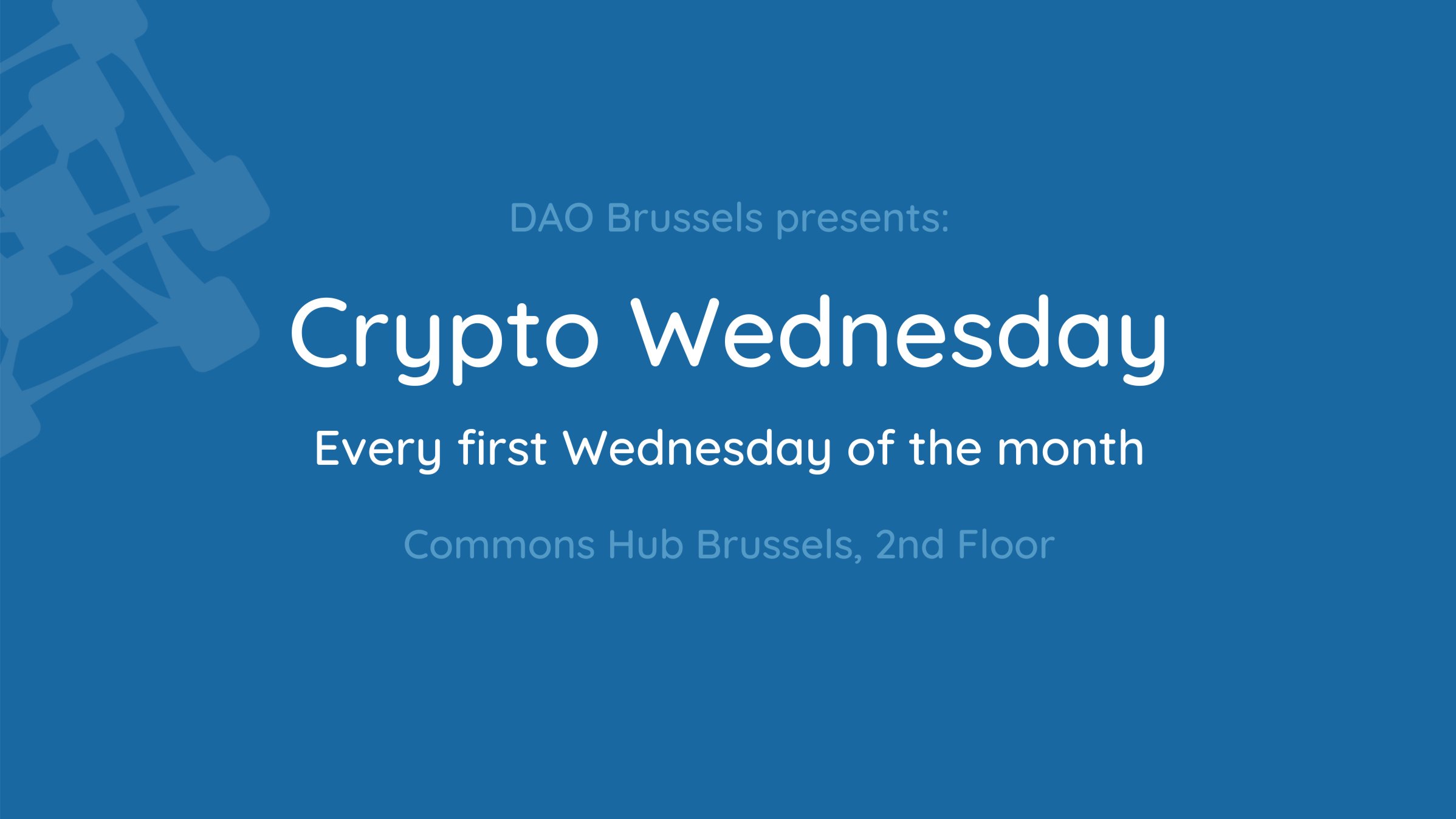 Crypto Wednesday: free coworking, unconference and meetup — cover photograph